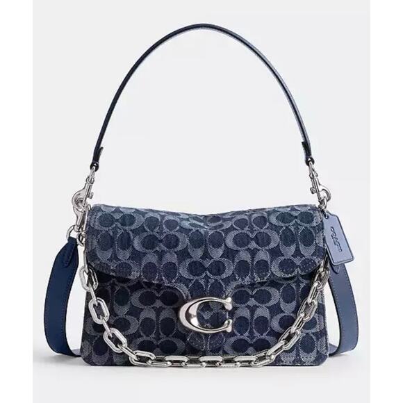 Coach Tabby Sugnature Denim 15 NWT